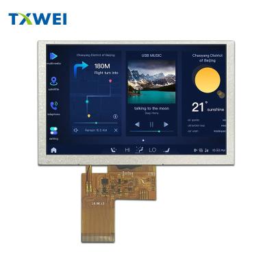China 5 inch LCD 800*480 ILI5960+ILI6122 wide viewing angle wide operating temperature RGB 24 BIT display à venda
