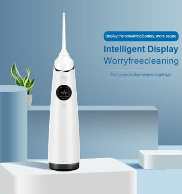 China UL Dental Portable Water Flosser Cordless Water Teeth Cleaning With Lcd Display for sale