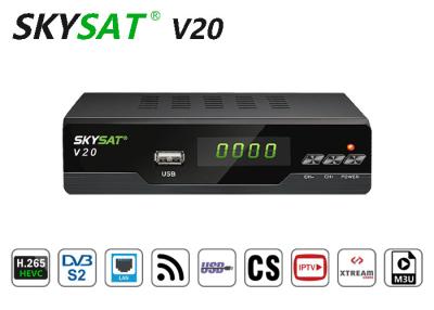 China Receptor de satélite DVB S2 M3U USB WIFI RJ45 de H.265 HEVC HD TV Digital en venta