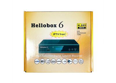 China 1080P Full HD DVB S2X Digital Satellite Receiver H265 HEVC USB WiFi Hellobox 6 for sale