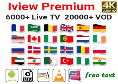 China El adulto superior de Iview canaliza la prueba libre árabe francesa de las películas EPG de IPTV M3U en venta