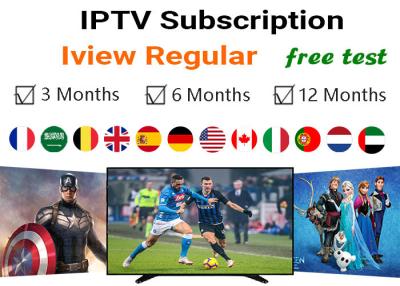 China Regular Iview IPTV Subscription Sports Adult 18+ M3U 5000+ Live TV 20000+ VOD for sale