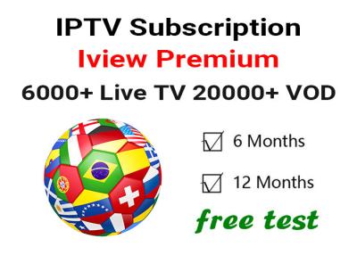 Chine Iview Etats-Unis de la meilleure qualité IPTV Canada l'Europe l'Afrique qu'arabe vivent la TV filme l'essai libre à vendre