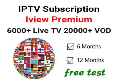 China Suscripción superior Francia árabe España Alemania Europa los E.E.U.U. Canadá de M3U Iview IPTV en venta