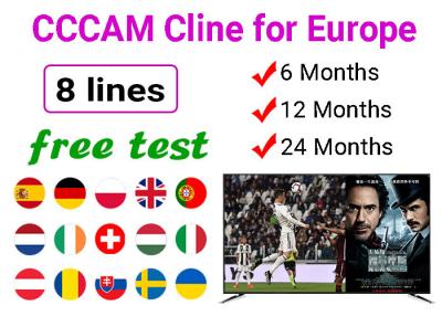 China 8 Lines Italy CCCam Cline Oscam For Astra 19.2E Hotbird Most Stable Server for sale