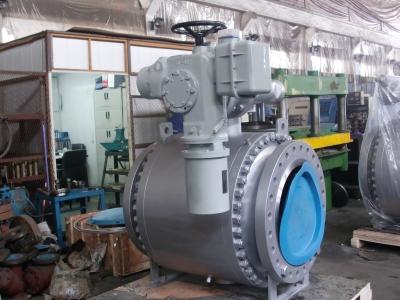 China API 607 Side Entry Trunnion Mounted Ball Valve With Electric Actuator for sale