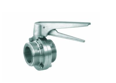 China Stainless Steel Hygienic Butterfly Valve , DN100 Tri Clover Butterfly Valves for sale