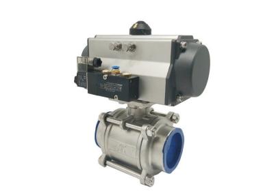 China PTFE Seat Rotary 1000WOG Actuator Pneumatic Valve for sale