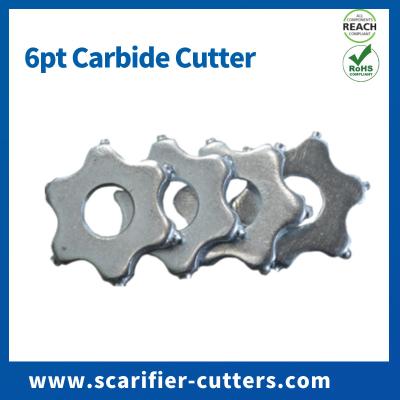 China 6pt Carbide Cutter Blade Flail For Surface Prep Grinder Floor Scarifiers Machines for sale