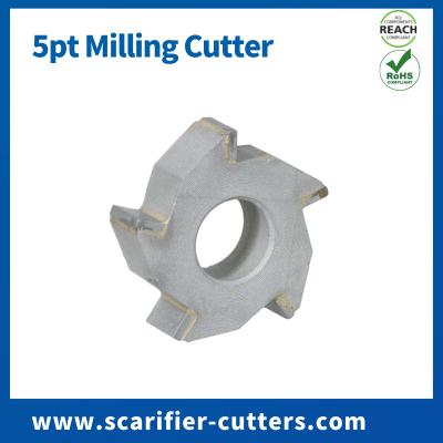 China 5 Points Carbide Tipped Milling Cutters For Floor Scarifying Milling Machine Cutters for sale