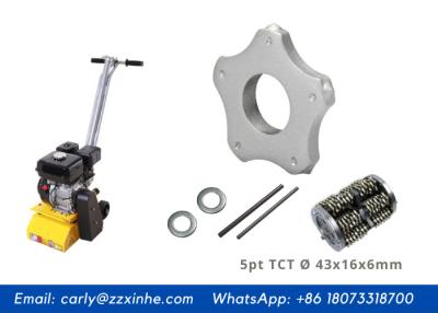 China Concrete Milling Scarifier Machine Carbide Tipped 5 Points Scarifier TCT Cutters For Scarifiers for sale