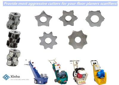 China Blastrac Scarifier Accessories 6pt Concrete Scarifier Replacement Cutters On Self Propelled Scarifiers for sale