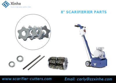 China 200mm Scarifier 6 Tips Tungsten Carbide Setup Drum Kit for sale