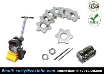 China Edco CPM-8 CPM-10 Concrete Floor Planer Scarifier Parts 6Pt Tungsten Carbide Tipped Cutters Flails for sale