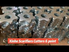 6PT Carbide TCT Cutter 6 Tips Star Flails For Concrete Scarifier Deck Crawler