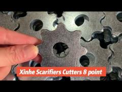 Replaceable Octagonal Star Flails Wear Tungsten 8 Points Cutters
