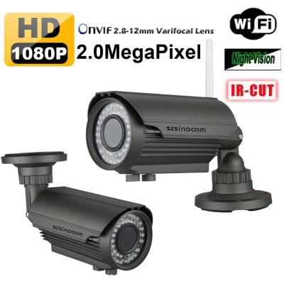 China 2.0MP Waterproof CCTV sem fio Netzwerk Kamera da câmera do IP da bala do IR com alarme do email à venda