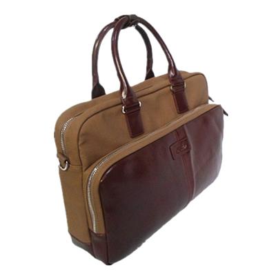 China Custom good quality brown genuine leather men's briefcase soft leather briefcase with hot sale laptop breifcase for sale