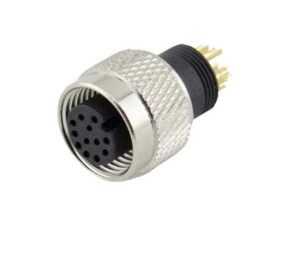 China A Code Automotive M12 Circular Connector Ip67/Ip68 Female Moulding Connector For Industry for sale