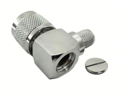 China Angle Nickel Plated  N Type Male Right  Lmr400 Cable RF Connector for sale