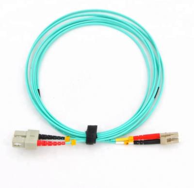China Cabo de remendo ótico da fibra de pequenas perdas do PVC Sc-Lc do módulo OM3 DX 3m do transceptor de SFP à venda