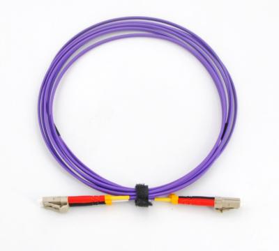 China OM4 DX 3m Lc Lc Patch Cord , 850nm Wavelength 100G Fiber Optic Cord for sale