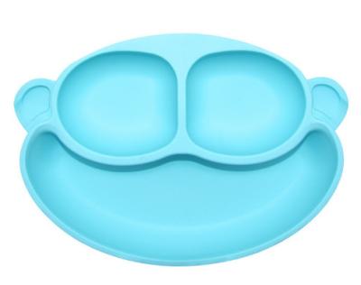 China Divided Silicone Baby Plate Oven Friendly Silicone Suction Baby Plate for sale