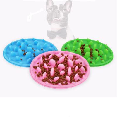 China 18x24cm Silicone Pet Feeding Mat Non toxic Pet Slow Feeding Bowl for sale
