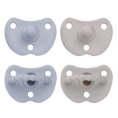 China Soft Nipple Newborn Soothie Pacifier With Handle Three Air Holes for sale