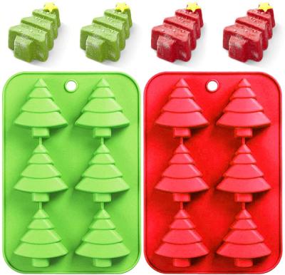 China Christmas Silicone Ice Molds 6 Cavities Candy Chocolate Non Stick for sale