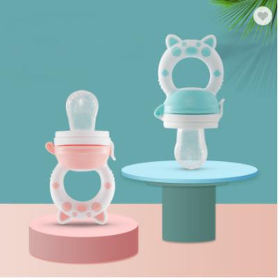 China Fruit Vegetable Food Feeder Pacifier With Nipple PP Cover Food Grade Silicone for sale