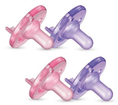 China Soft 100% Silicone Baby Pacifier For 6 Month Old Clear BPA Free For Orthodontic Nipple for sale