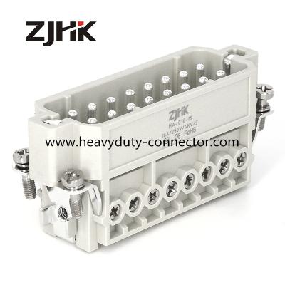 China 16P Male 16 Amp 240v Heavy Duty Power Connectors 16 Pin Rectangular Connector for sale