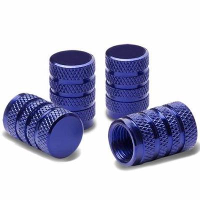 China Blue Coated Alloy Aluminum End Caps Threaded Valve Cover Customized for sale