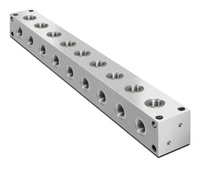 China CNC Aluminum Hydraulic Manifold Block AL 2014 2 Station Tapping And CNC Milling for sale