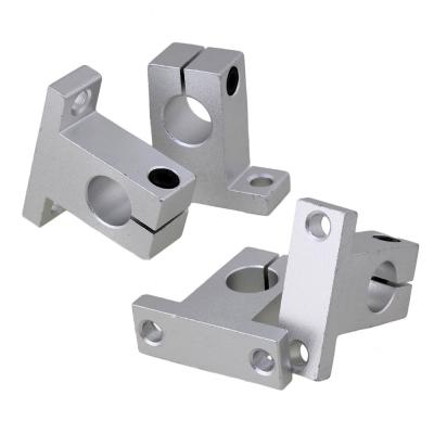 China Anodize Linear Guide Clamp CNC Aluminum Bracket Silver Or Custom Color for sale