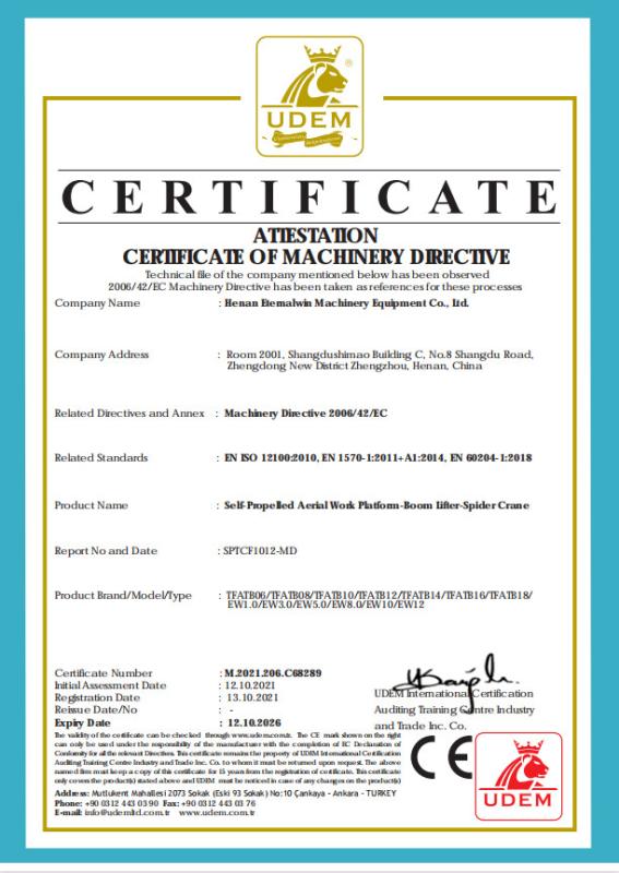 CE - Henan Eternalwin Machinery Equipment Co., Ltd.