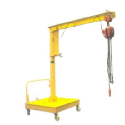 China Cantilever Mobile Movable Jib Cranes With Chain Hoist 500kg for sale