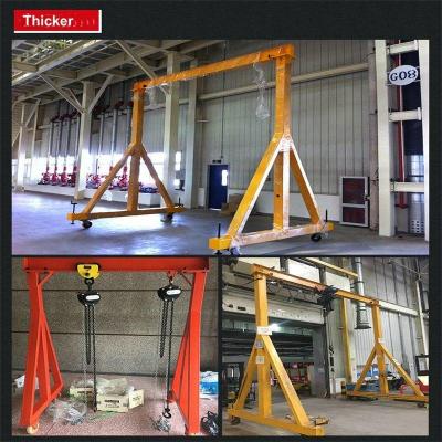 China 3ton Height Adjustment Portable Gantry Crane With Wheels And Electric Hoist for sale