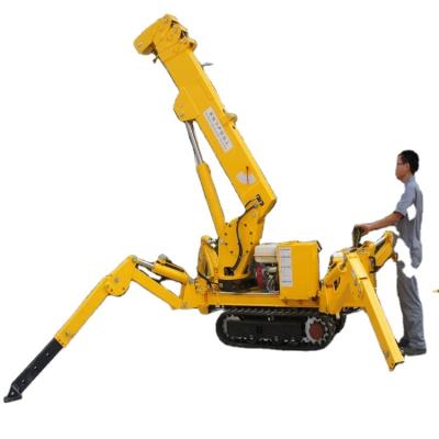 China 5T 8T Spider Crawler Crane Remote Control Electric Diesel Telescopic Spider Boom Lift for sale