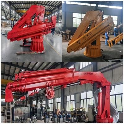China 10 Ton Knuckle Boom Marine Crane Truck Mounted Articulated Hydraulic Deck Crane for sale