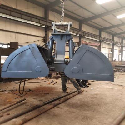 China 2 Ton Bulk Cargo Crane Grab Electric Hydraulic Clamshell Grab Bucket en venta