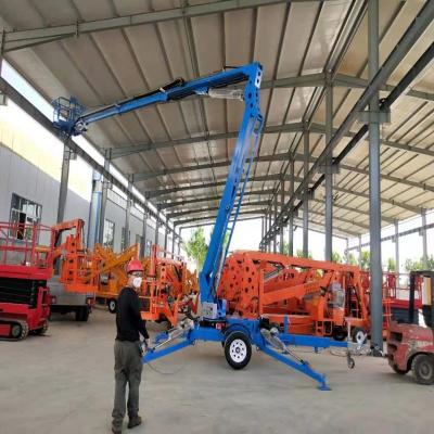 China Trailer Type Folding Arm Electric Lifting Platform Electric Towable Boom Lift for sale