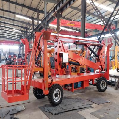 China Self Propelled Trailer Mounted Cherry Picker lift PLC Control System en venta