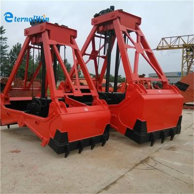 China Port Handling Grab 3-30m Lifting Height 500-3000kg Weight Hydraulic Clamshell for sale