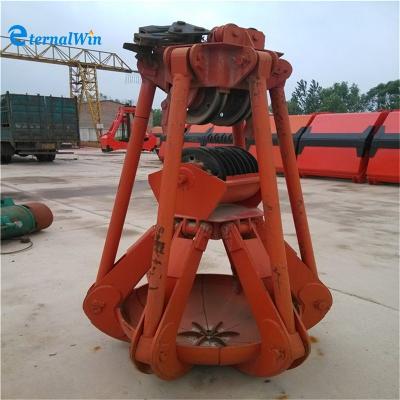 China Electric Hydraulic Crane Grab Ports Handle Heavy Cargo Clamshell Grabber for sale