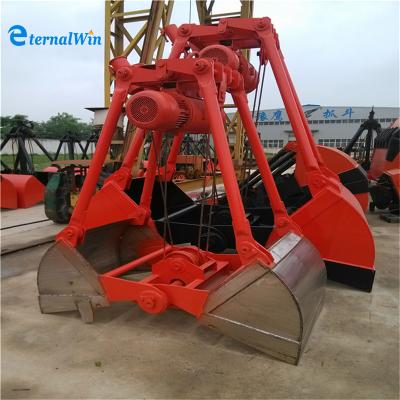 China 360 Degree Rotation Overhead Crane Grab Stainless Steel Clamshell Grab en venta