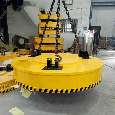 中国 Rotating Excavator Electromagnetic Chuck Overhead Crane Magnets 15 Ton 1500mm 販売のため