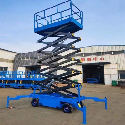 China 10m Aerial Work Platform Lift Hydraulic Scissor Lifter With Four Outriggers for sale