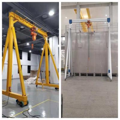 China Mobile Aluminum Alloy Used electric Portable Gantry Crane With Chain Hoist 3T 5T for sale